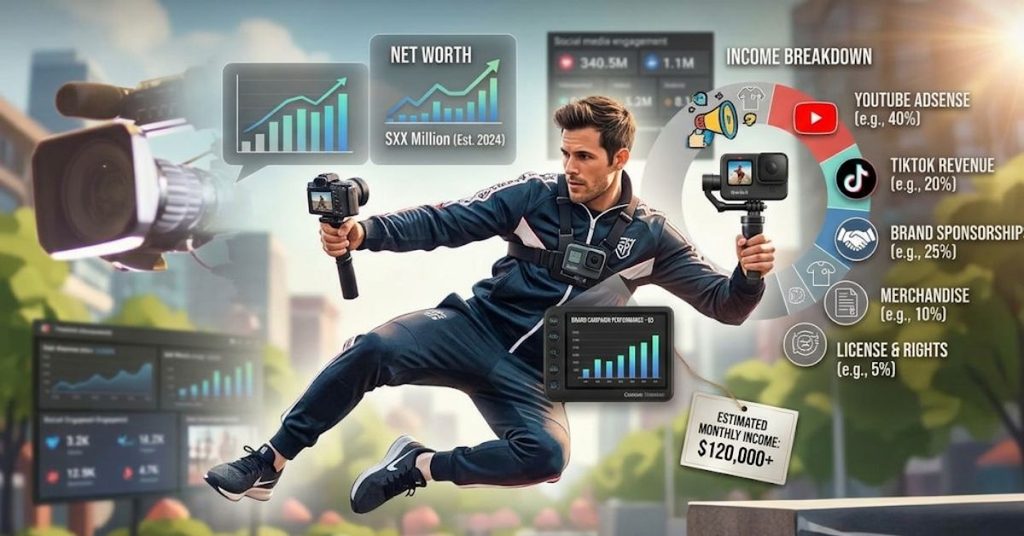 Daniel LaBelle YouTube earnings breakdown covering ad revenue, sponsorships and merchandise